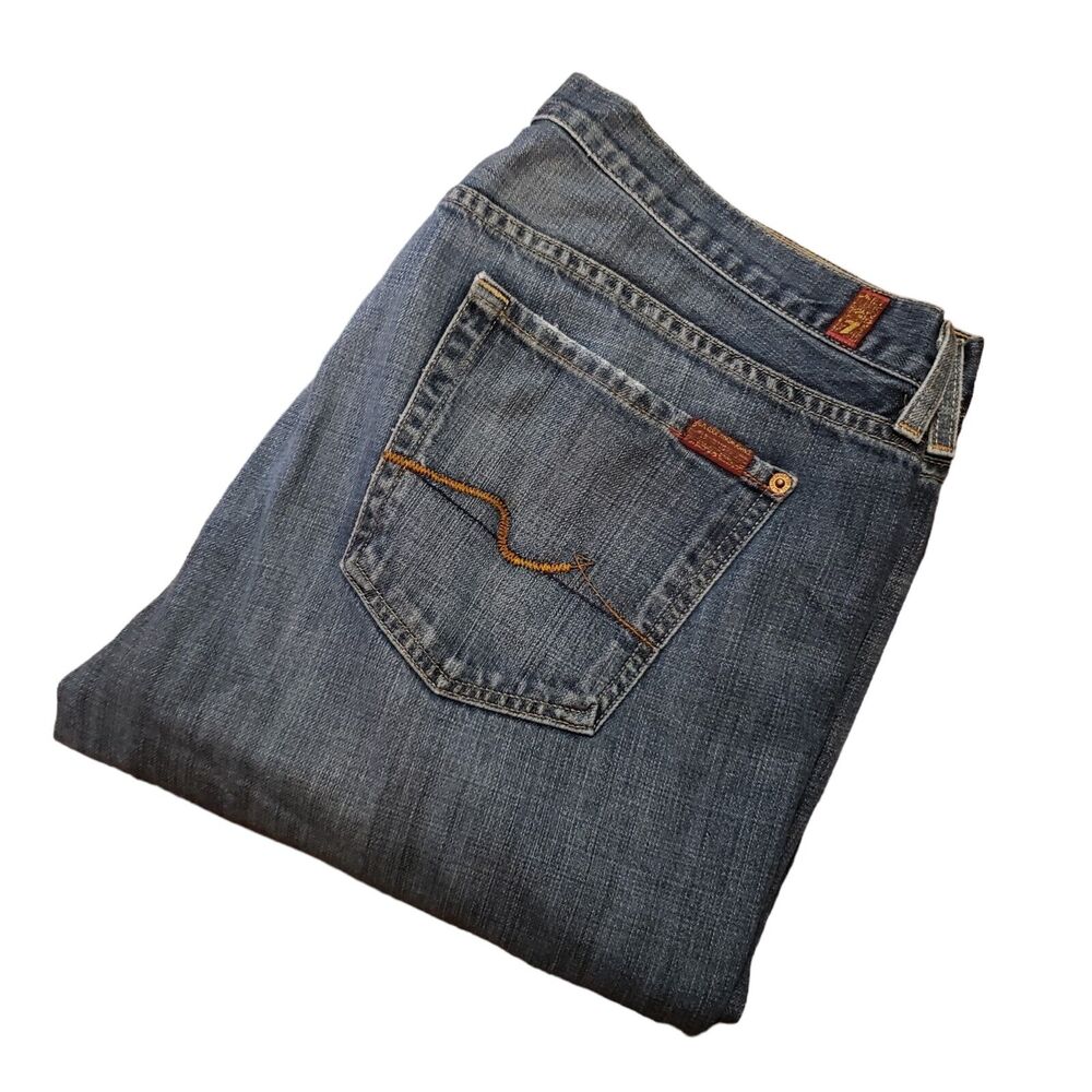 7 Seven For All Mankind 40 Denim Blue Jeans Mens BOOTCUT Vintage MADE IN USA
